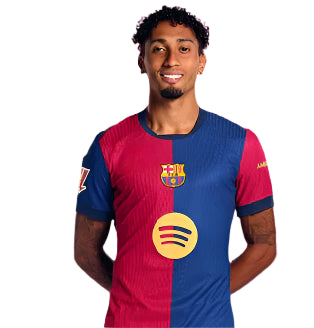 2025 Детски футболен екип с чорапи на RAPHINHA, Барселона Син Рафиня 11