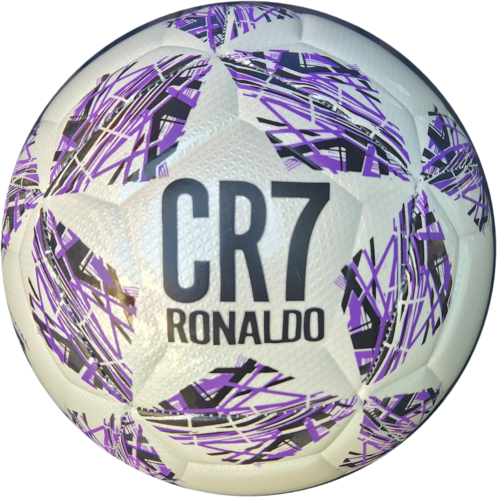 Футболна Топка на CR7 Роналдо 2025г Звезда ШЛ Червена Размер 5, Шита