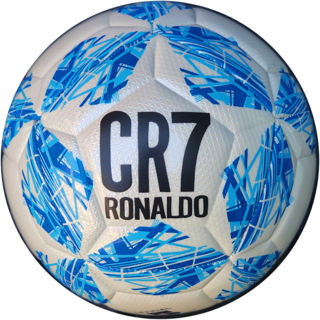 Футболна Топка на CR7 Роналдо 2025г Звезда ШЛ Синя Размер 5, Шита
