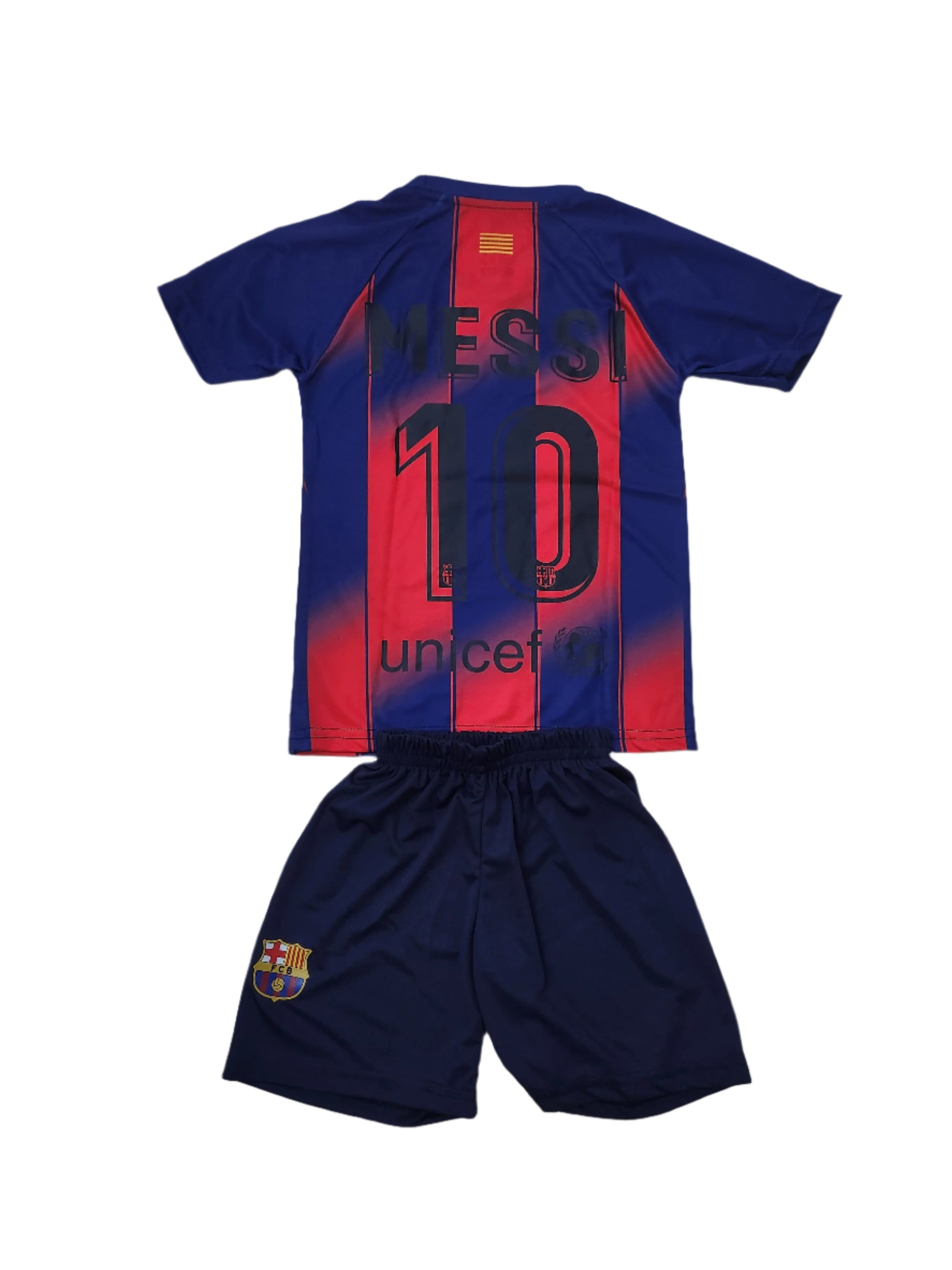Детски спортен екип на Меси 10, футболен MESSI 10 BARCELONA Син 2026 шарен