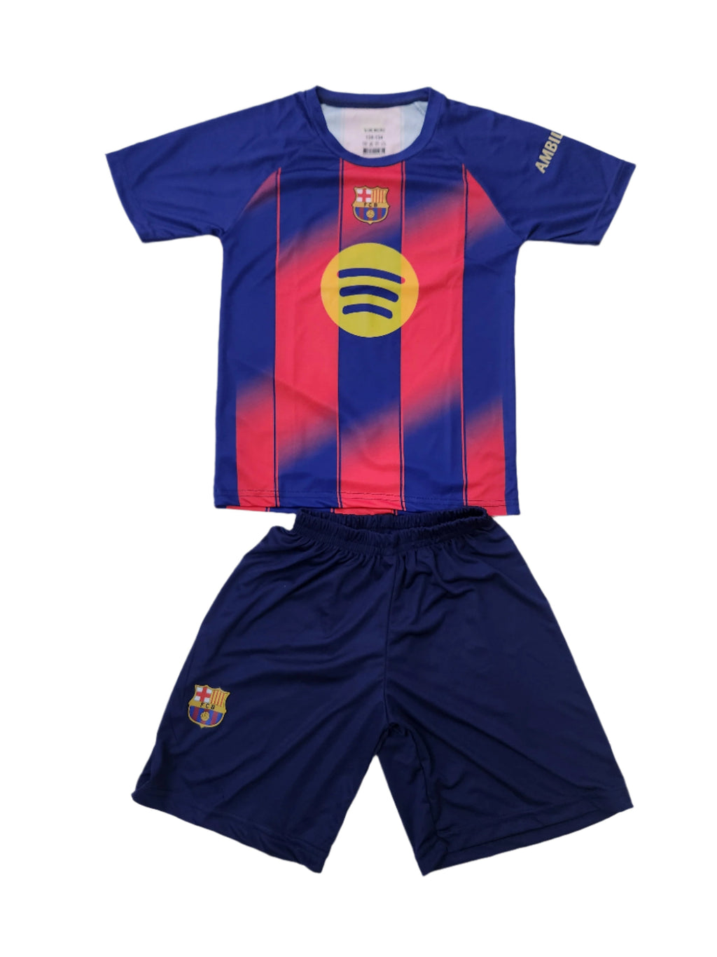 Детски спортен екип на Меси 10, футболен MESSI 10 BARCELONA Син 2026 шарен