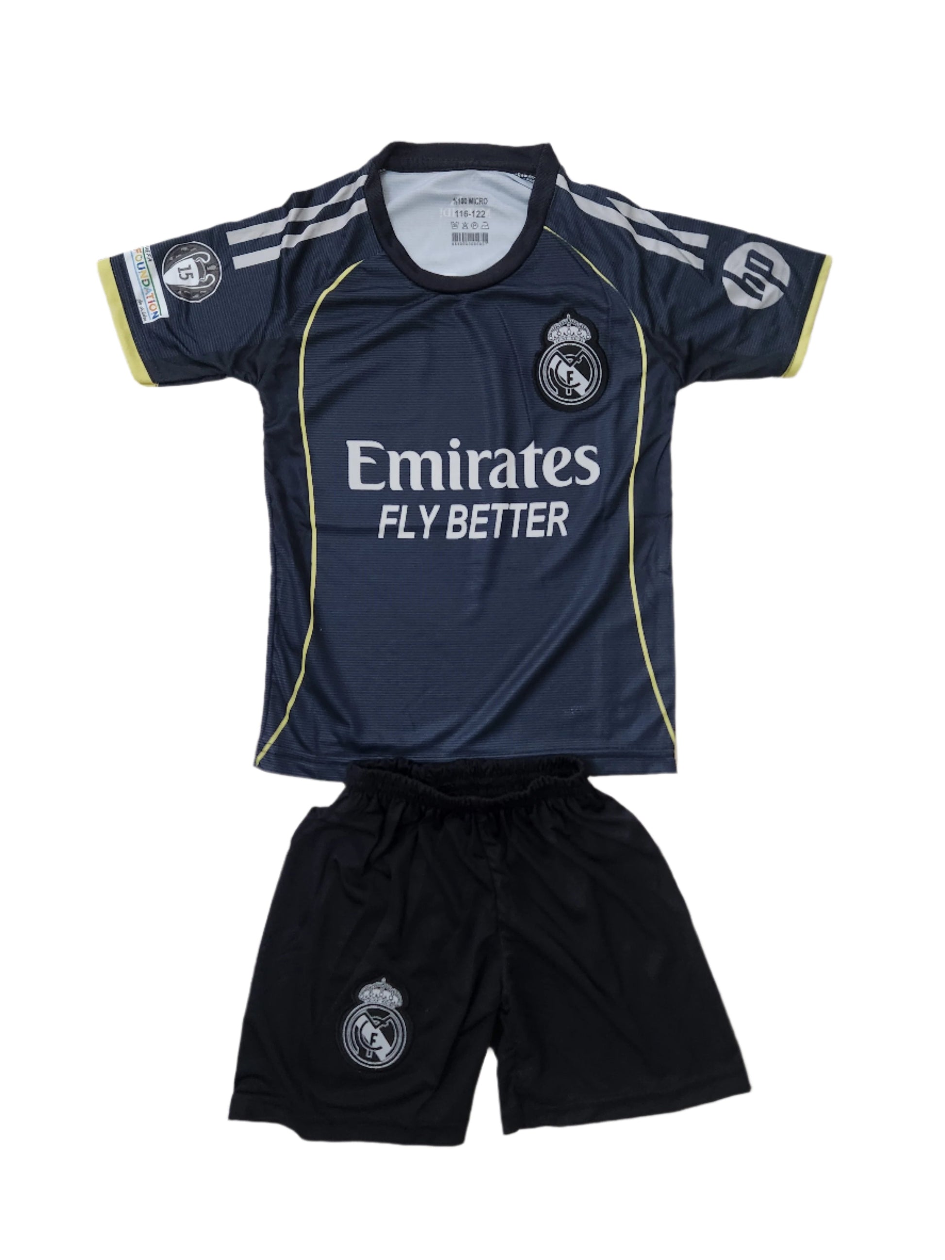 Детски футболен спортен екип  Мбапе 2026 с Чорапи на  Реал Мадрид  Черен