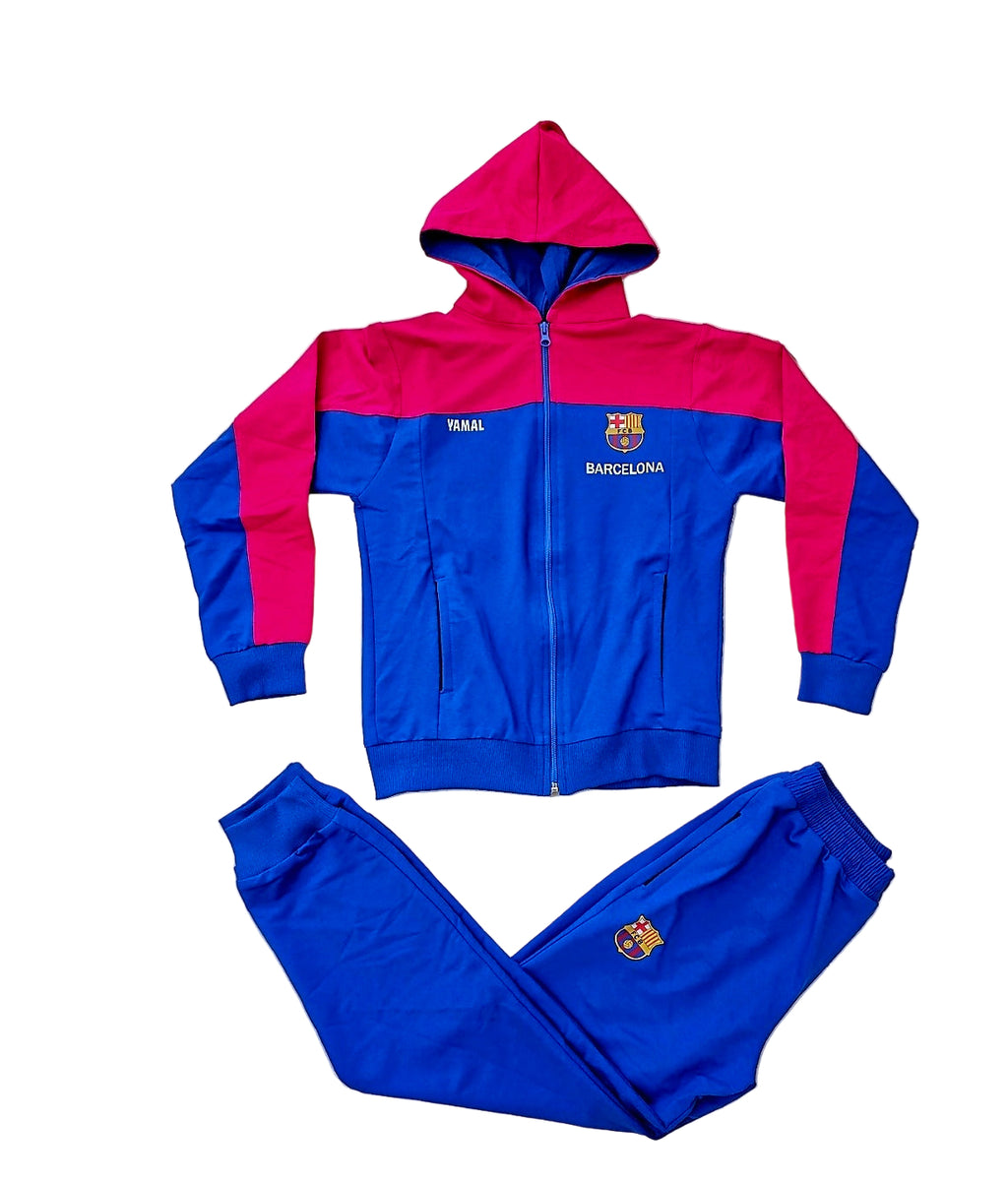 Детски спортен Анцуг на Ламин Ямал 10 Барселона с дълъг ръкав 2026 син цвят