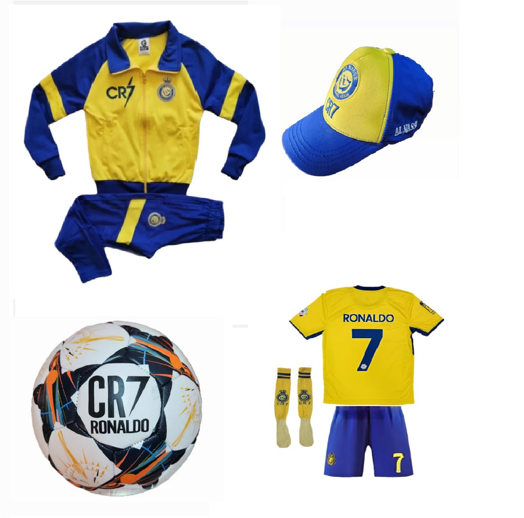 Сет Детска футболна Екипировка на Роналдо, за 8г. Червен португалия