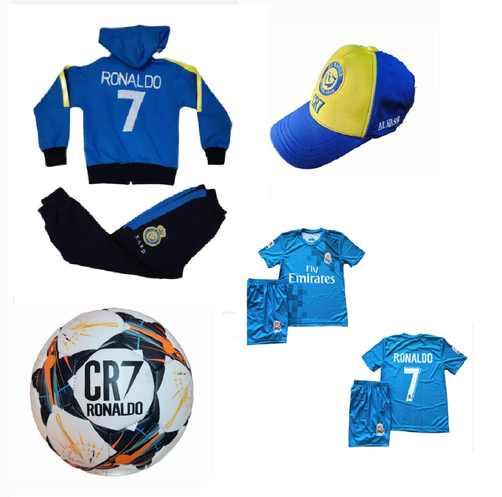 Сет Детска футболна Екипировка на Роналдо, за 8г. Червен португалия