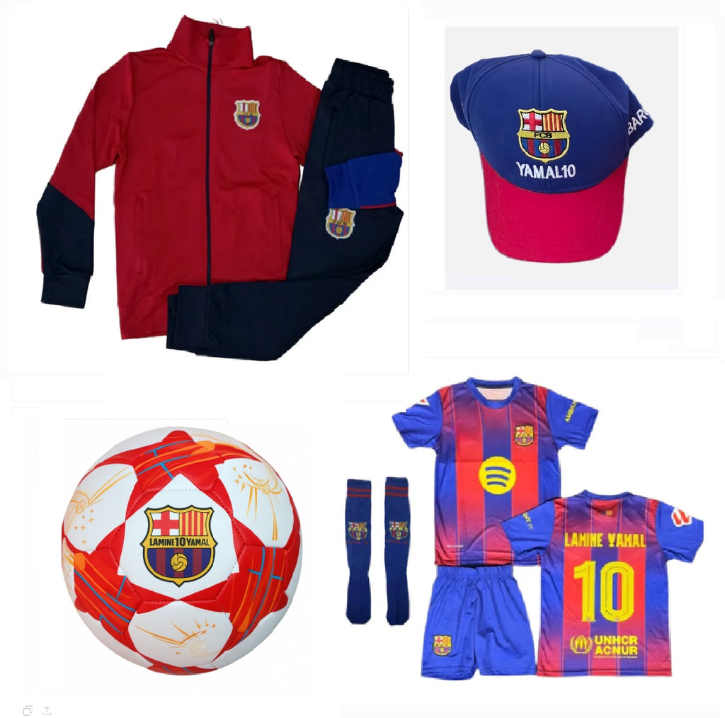 СЕТ Детска футболна Екипировка на Ламин Ямал Барселона - Зелен 26г