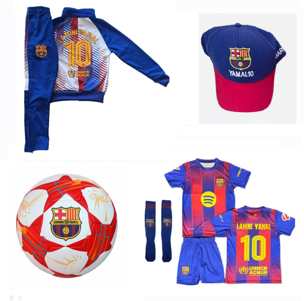 СЕТ Детска футболна Екипировка на Ламин Ямал Барселона - Зелен 26г