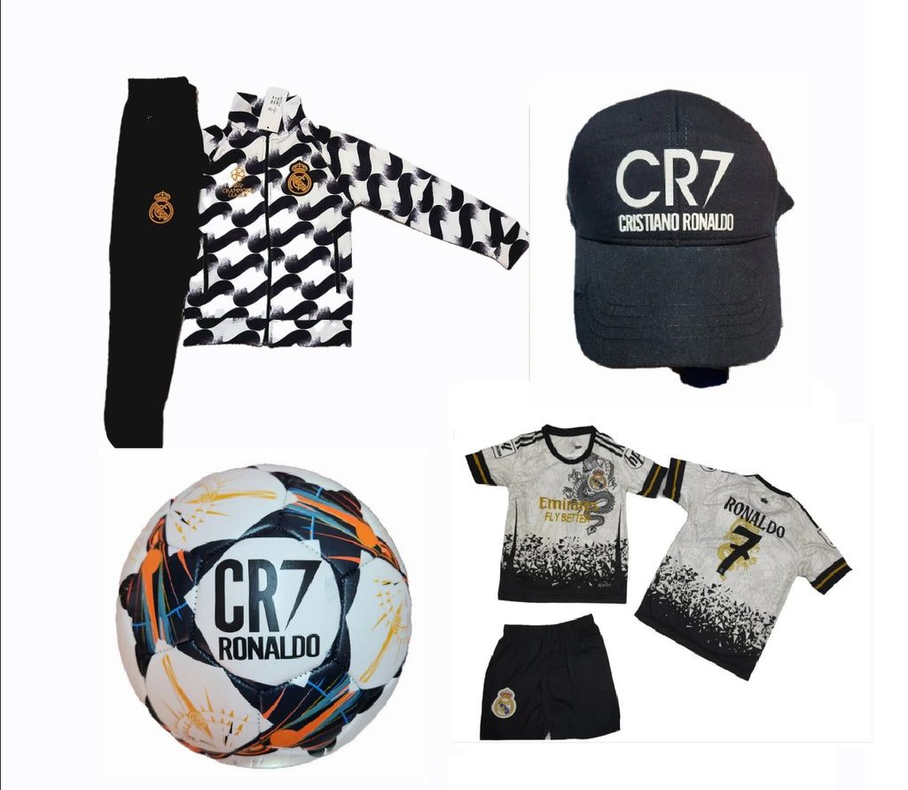 Сет Детска футболна Екипировка на Роналдо, за 8г. Червен португалия