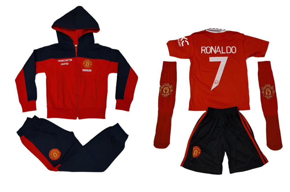 Детски спортен екип на Роналдо 7 с Анцуг, футболен RONALDO MAN UNAITED 23/24