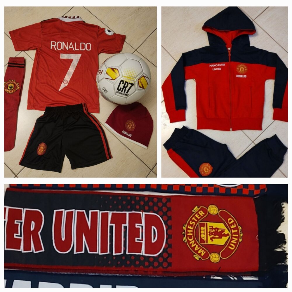Роналдо Детски футболен Екип на Роналдо, Манчестър СЕТ Комплект с различни артикули
