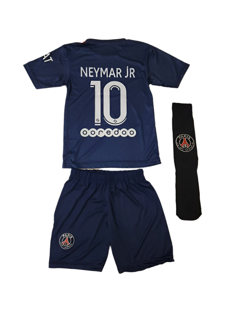Детски спортен екип на Неймар с Калци 10, футболен Neymar PSG Син 2024