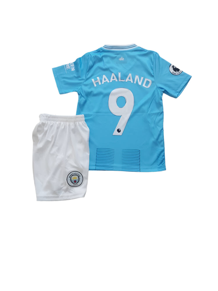 Детски спортен екип на HAALAND 9 с Калци, футболен  Манчестър Сити Холанд 24г