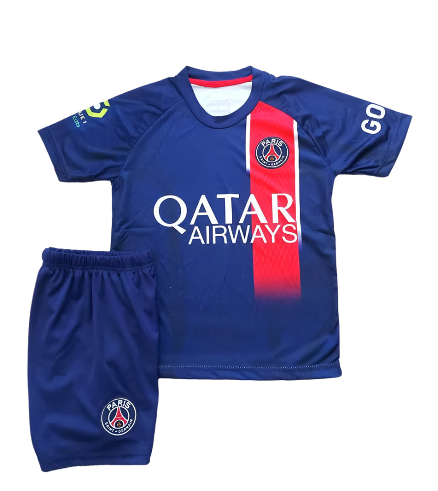 Детски спортен екип на Неймар 10, футболен Neymar PSG Син 2024