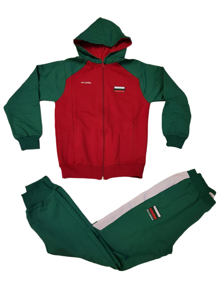 Детски спортен екип на Bulgaria, Зелен, Анцуг с дълъг ръкав България
