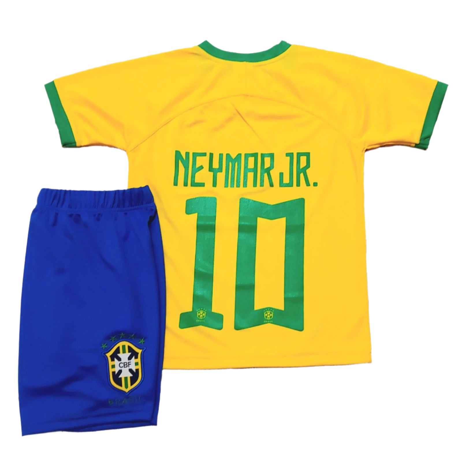 Детски спортен екип на Неймар Бразилия 10, футболен Neymar Бразилия Жълт2024