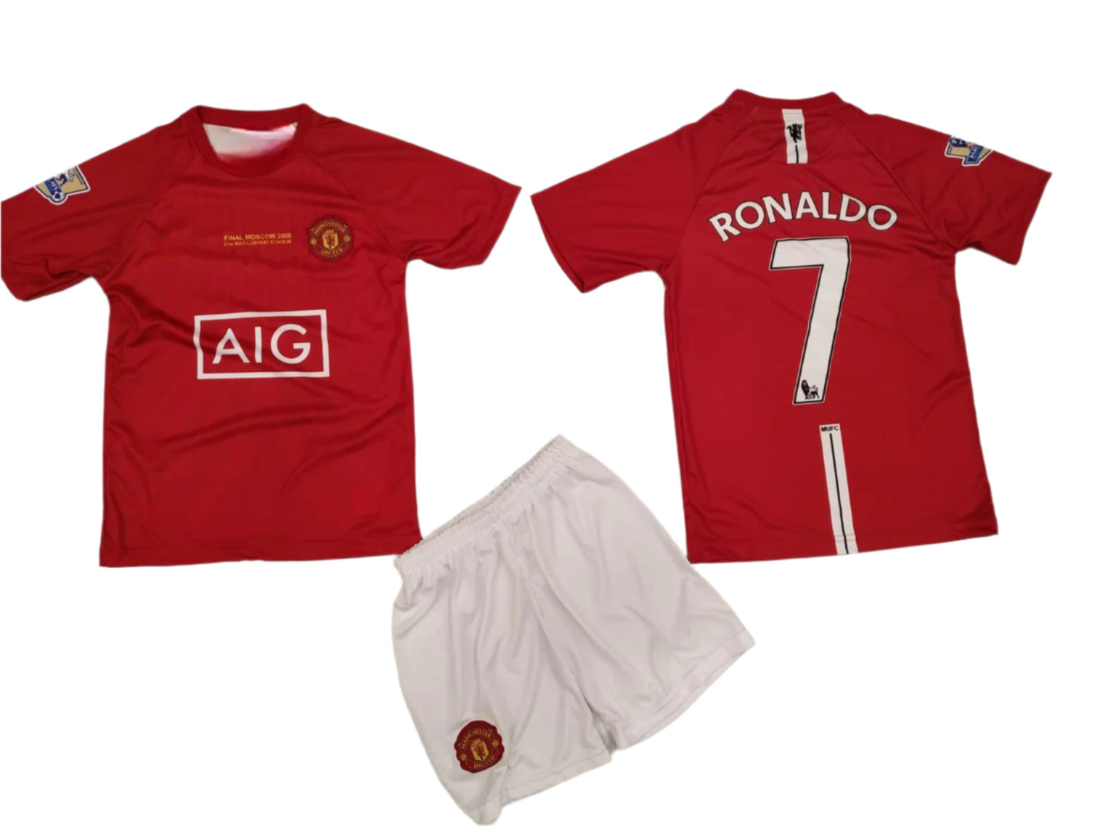 Детски спортен екип на Роналдо 7, Бял и Червен RONALDO UNAITED LIMITED