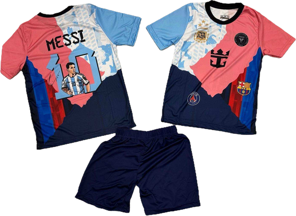 World Детски спортен екип на Меси 10 с чорапи, футболен MESSI 10 шарен 2025