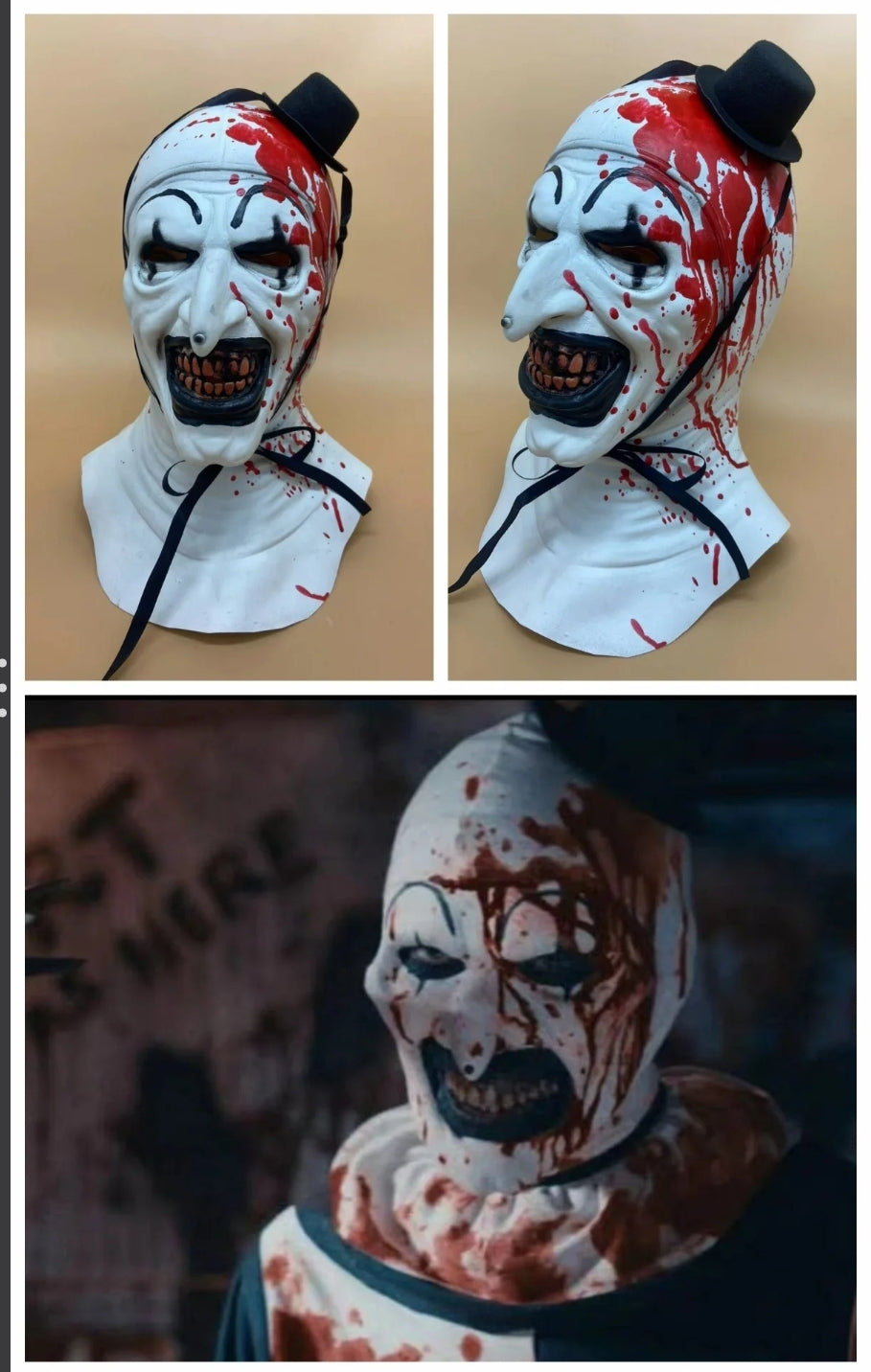 Halloween MASK TERRIFIER Horor Маска за Хелоуин Терифай Гумена