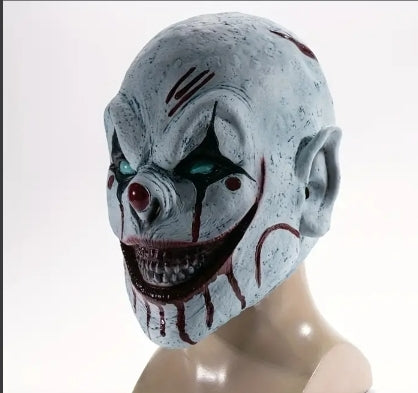 Halloween MASK Clown Horor Маска за Хелоуин Бял Клоун Гумена