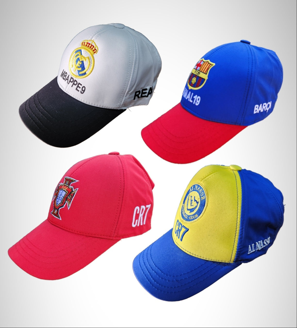 Футболни шапки на Футболисти - Шапки с Козирка CR7 Mbappe Messi Yamal