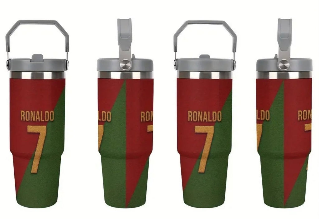 Футболна Бутилка за вода Термос RONALDO 7 детско CR7 Жълто Ал Насър