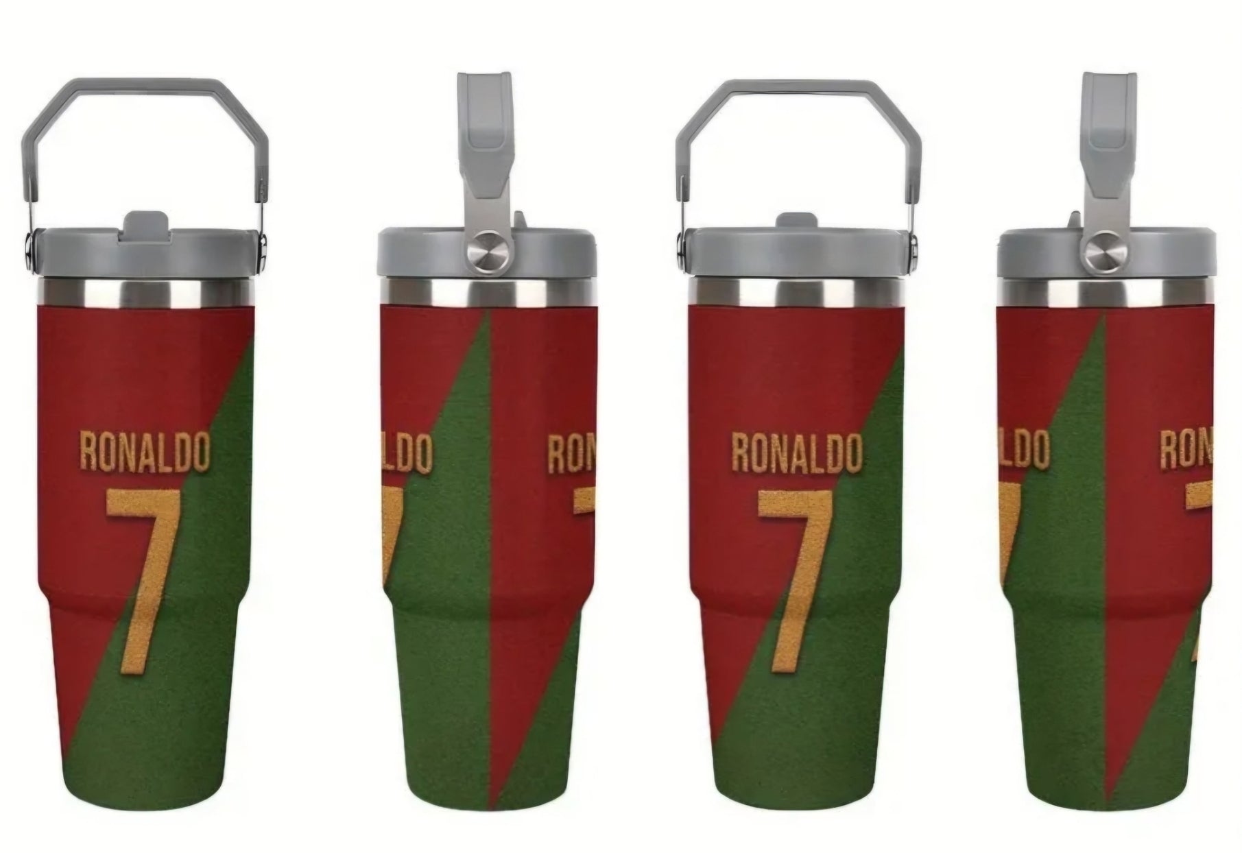 Футболна Бутилка за вода Термос  RONALDO 7 детско CR7 Червена