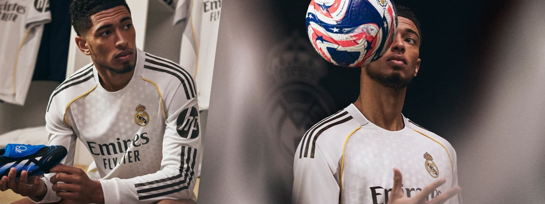 Детски спортен екип на Джуд Белингам 5, Тениска Шорти Bellingham REAL MADRID Бял 2025