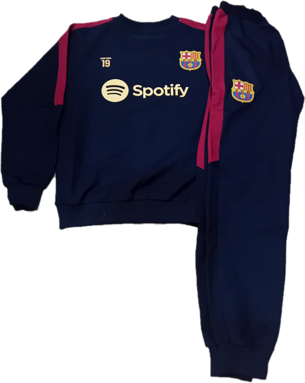Детски спортен Анцуг на Ламин Ямал 19 Барселона с Блуза 2025 Роналдо, Меси, Мбапе