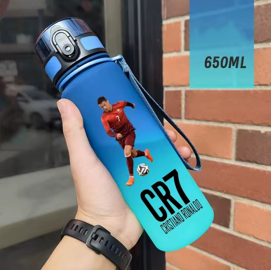 Футболна Бутилка за вода Термос Ламин Ямал детско CR7 Синя Барселона