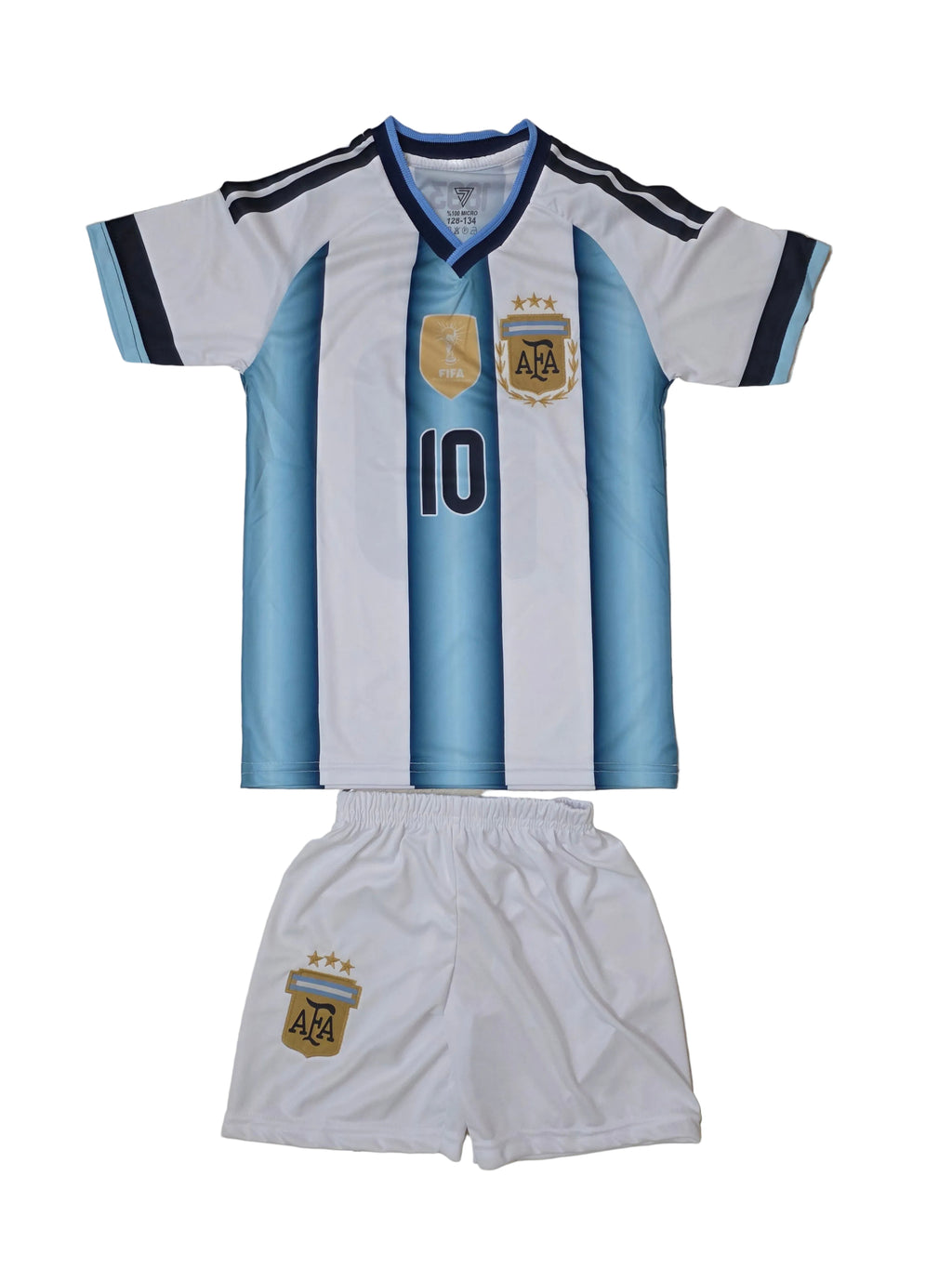 Детски спортен екип на Меси 10, футболен MESSI 10 ARGENTINA Син 2026