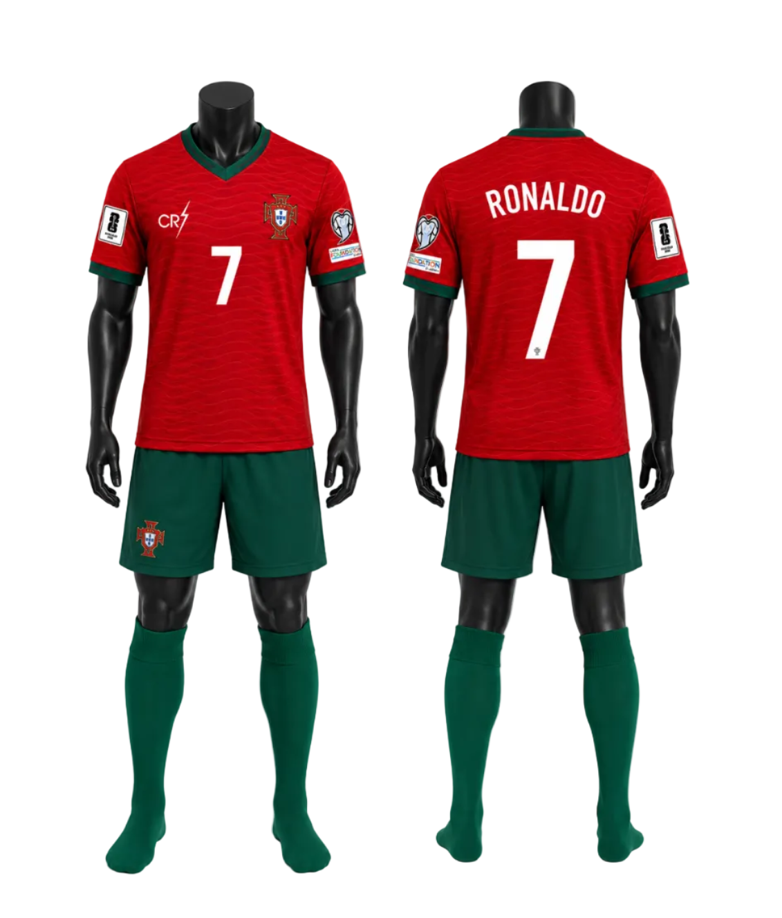 Свеотовно Детски спортен екип с Чорапи на CR7 Роналдо 7, ПОРТУГАЛИЯ PORTUGAL 2026
