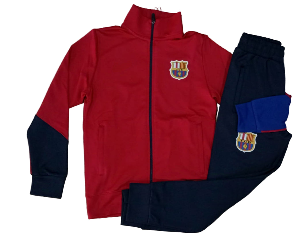Детски спортен Анцуг на Барселона с дълъг ръкав 2025 Червен Черен