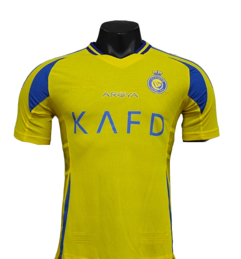 Нов 2026 Детски футболен екип на Роналдо 7, Жълтo с чорапи RONALDO Al Nassr