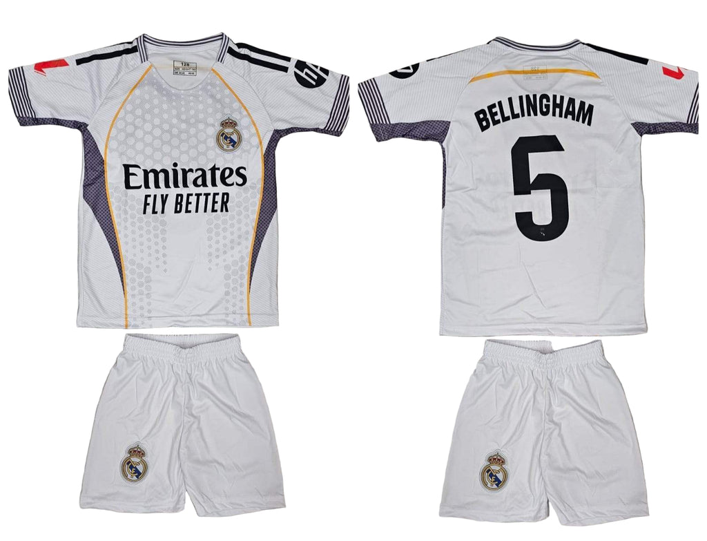 Детски спортен екип на Джуд Белингам 5, футболен Bellingham REAL MADRID Бял 2026