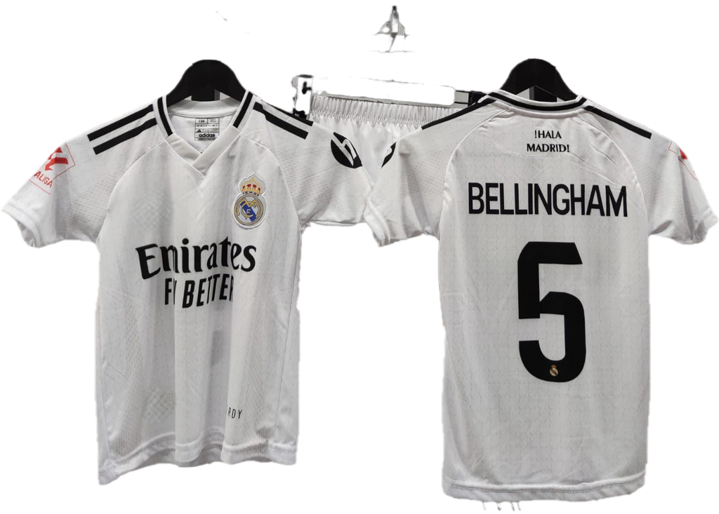 2025 Детски спортен екип на Джуд Белингам 5, футболен Bellingham REAL MADRID Бял 2024