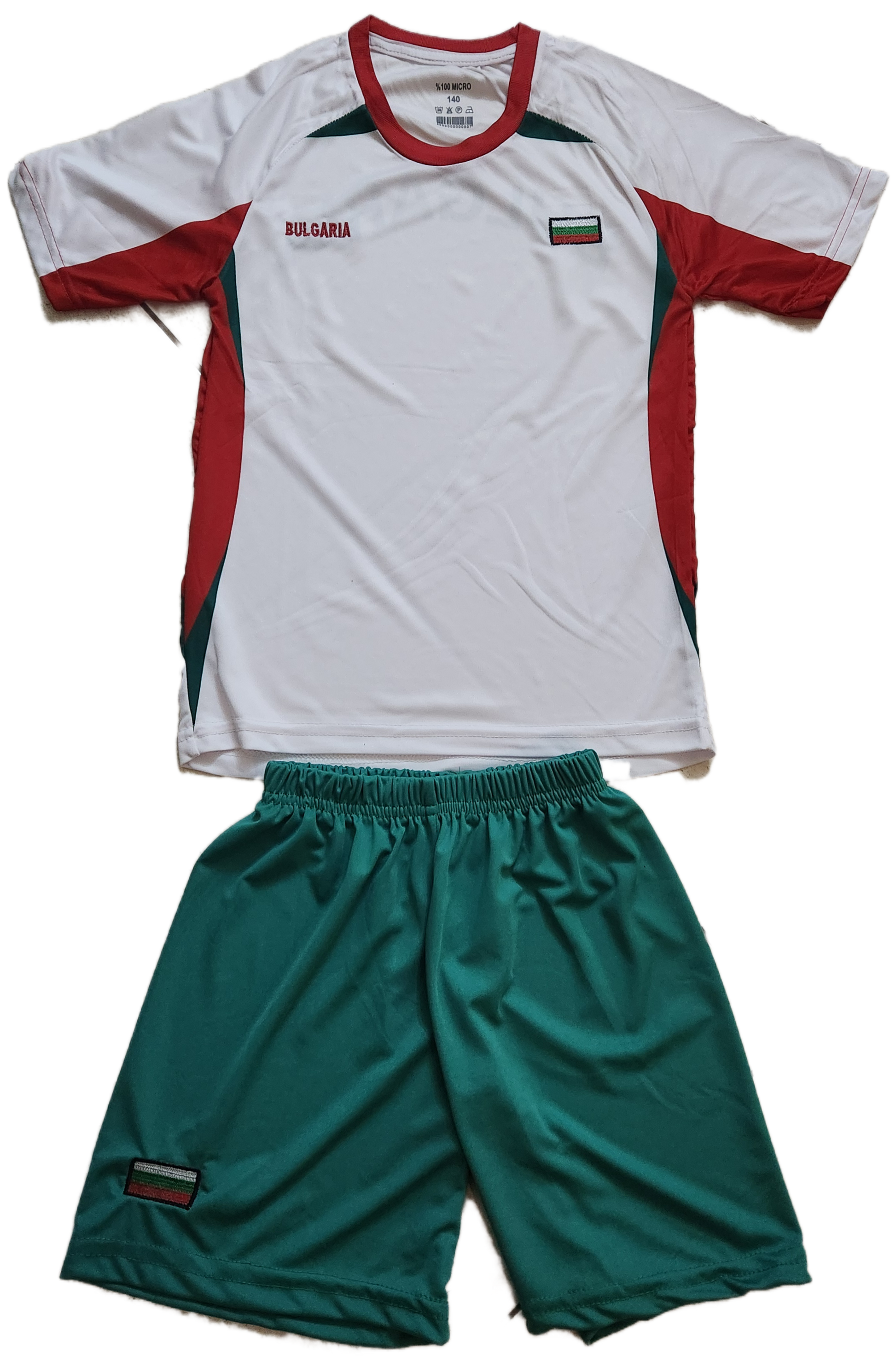 Детски спортен екип на СТОИЧКОВ 8 България Bulgaria STOICHKOV, Бял цвят 25г