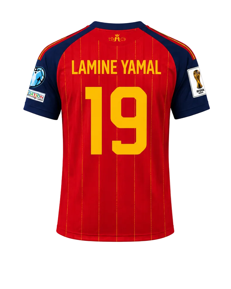 Детски спортен екип на Ламин Ямал 19 Испания с Чорапи 2026 Червен SPAIN Lamil YAMAL