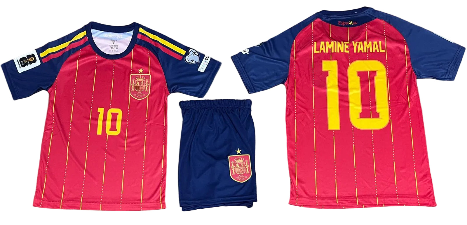 Детски спортен екип на Ламин Ямал 10 Испания с Чорапи 2026 Жълт SPAIN Lamil YAMAL