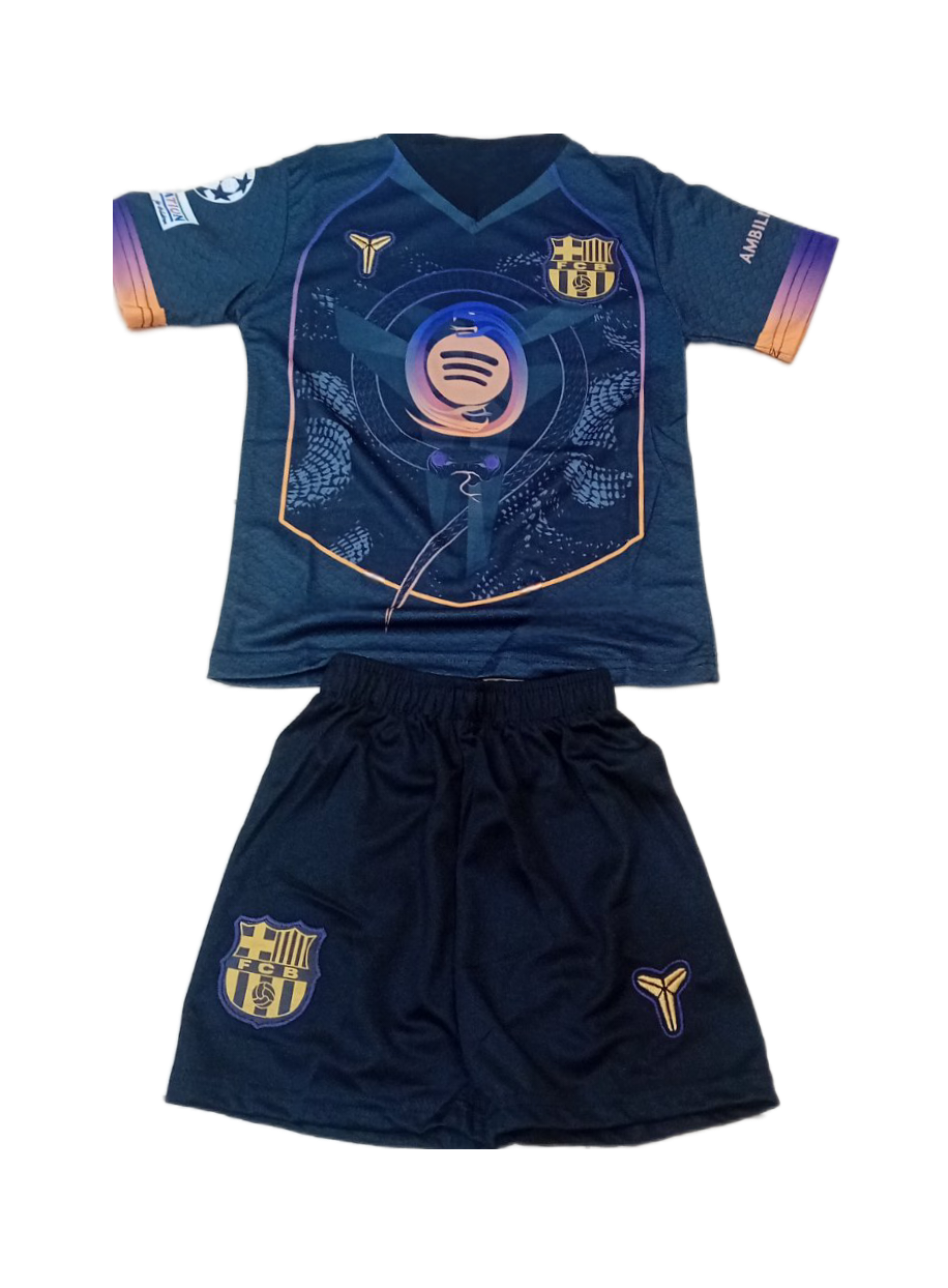 Детски спортен екип на Ламин Ямал 19 Барселона с Чорапи 2026 Резервен черен Lamine Yamal