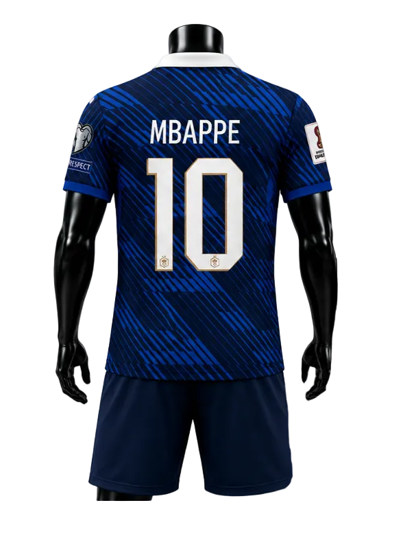 Световно Детски футболен спортен екип на  Франция Мбапе 10, футболен MBAPPE 10 FRANCE Син 2026