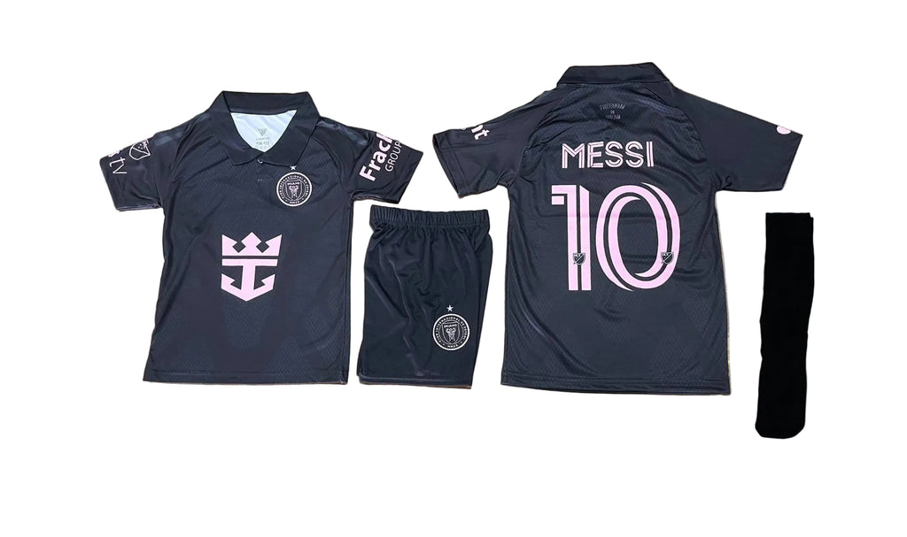 26/27 Детски спортен екип на Меси с Чорапи, футболен MESSI 10 INTER Розов 2027