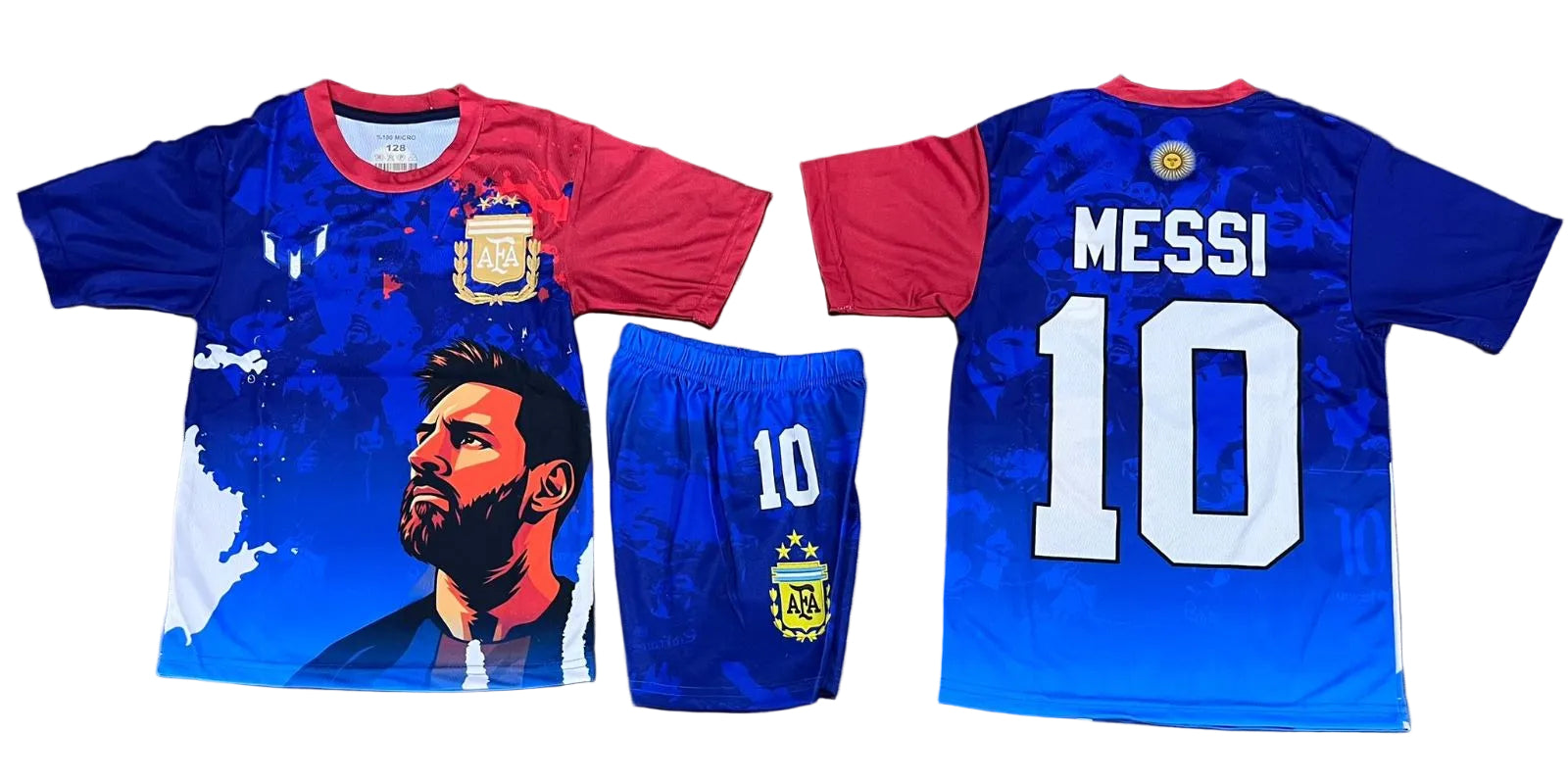 Детски спортен екип на Меси 10 с чорапи, футболен MESSI 10 Аржентина 2026