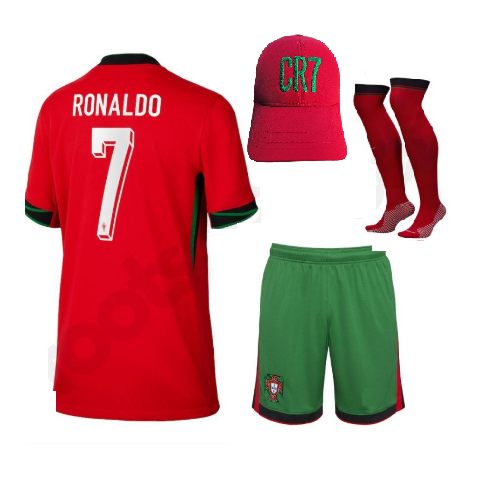 Детски спортен екип на Роналдо 7 с шапка, футболен RONALDO PORTUGAL 2025
