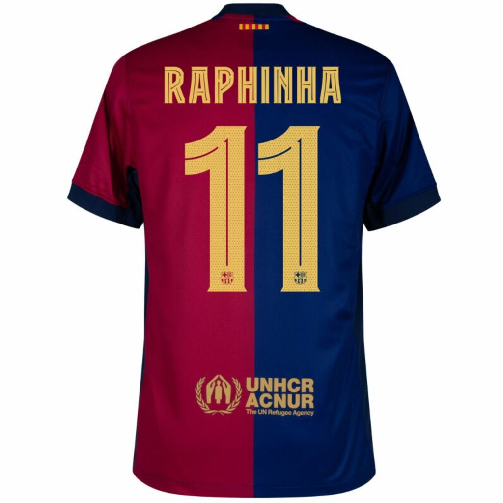2025 Детски футболен екип с чорапи на RAPHINHA, Барселона Син Рафиня 11