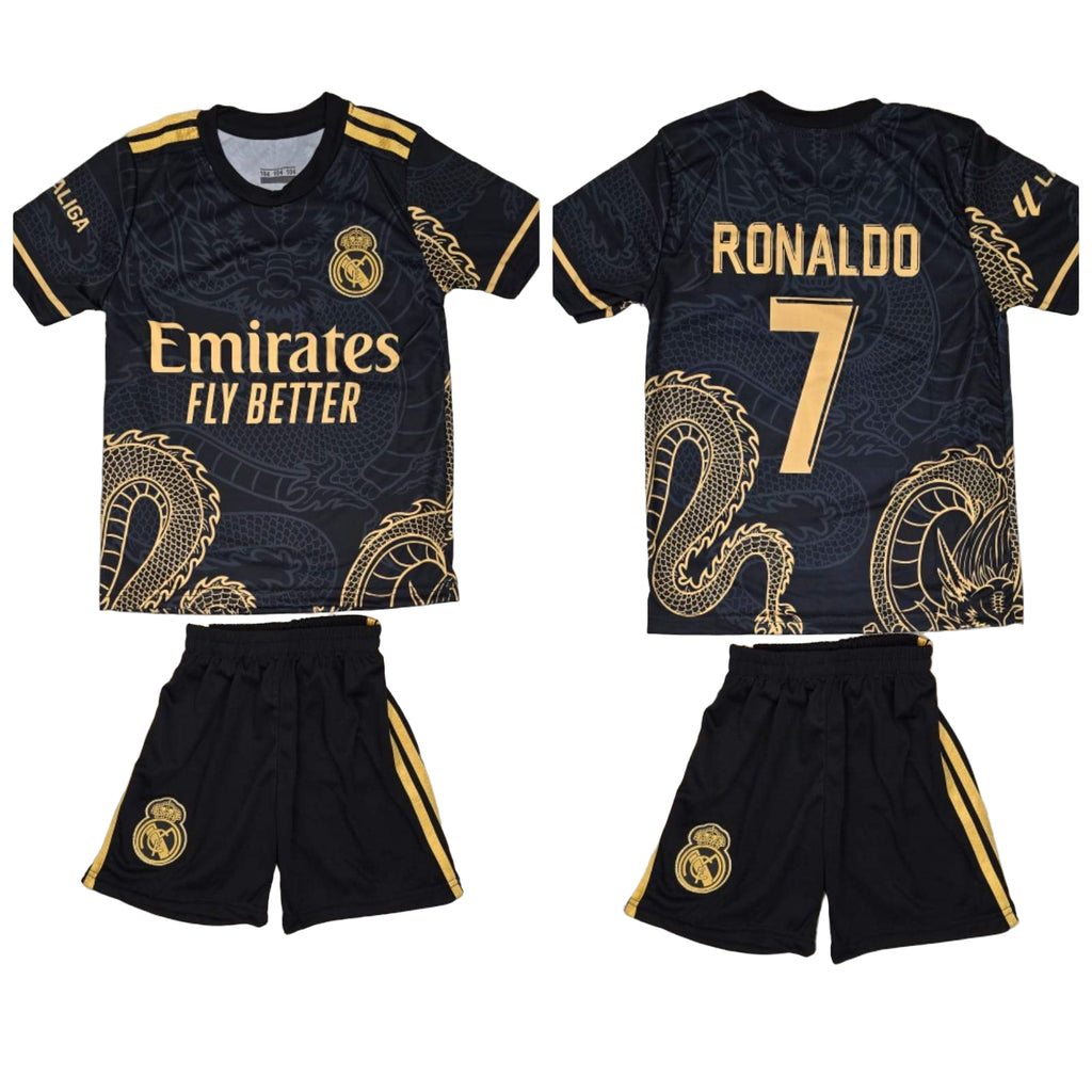 Детски футболен спортен екип RONALDO с Чорапи на  Реал Мадрид Роналдо 7 Бял Дракон