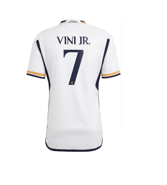 Детски спортен екип на Винисиус 7 с шапка, футболен VINI 7 REAL MADRID Бял 2024