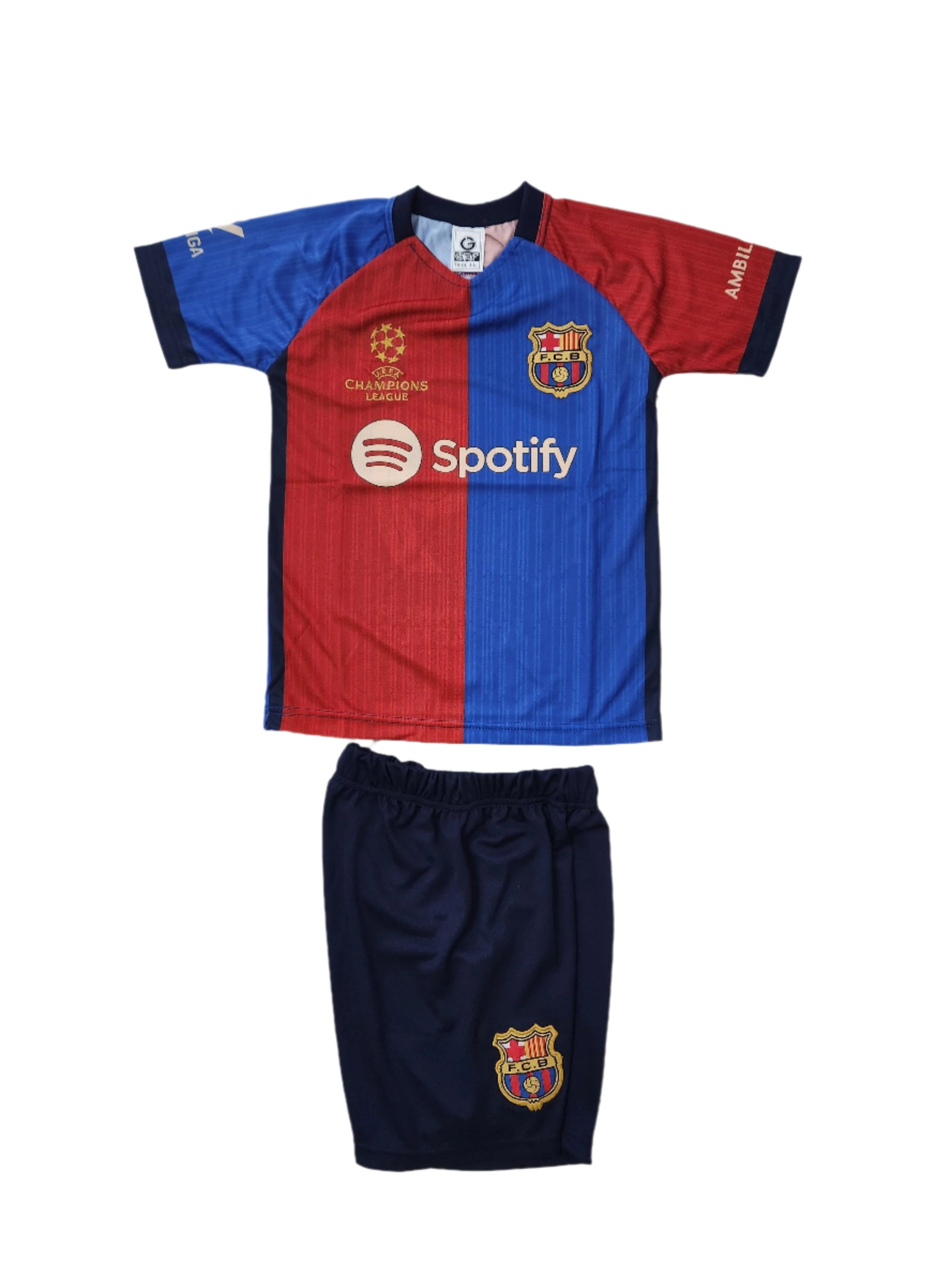 Champions Legue Детски спортен екип на Ламин Ямал 19 Барселона с Чорапи 2025 син цвят