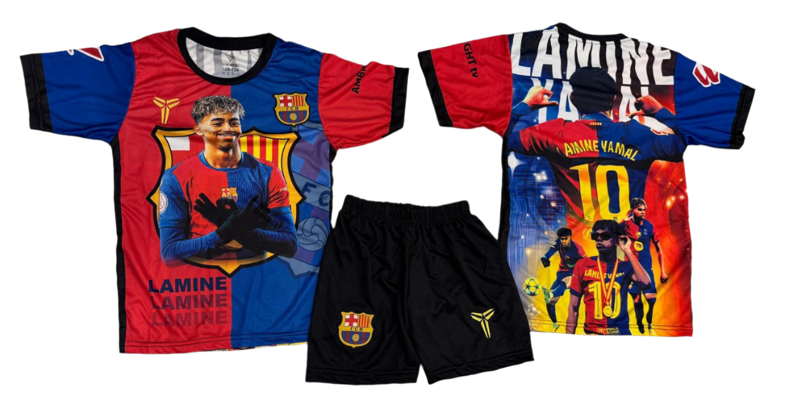 Детски спортен екип на Ламин Ямал с Шапка Барселона 2026 син цвят