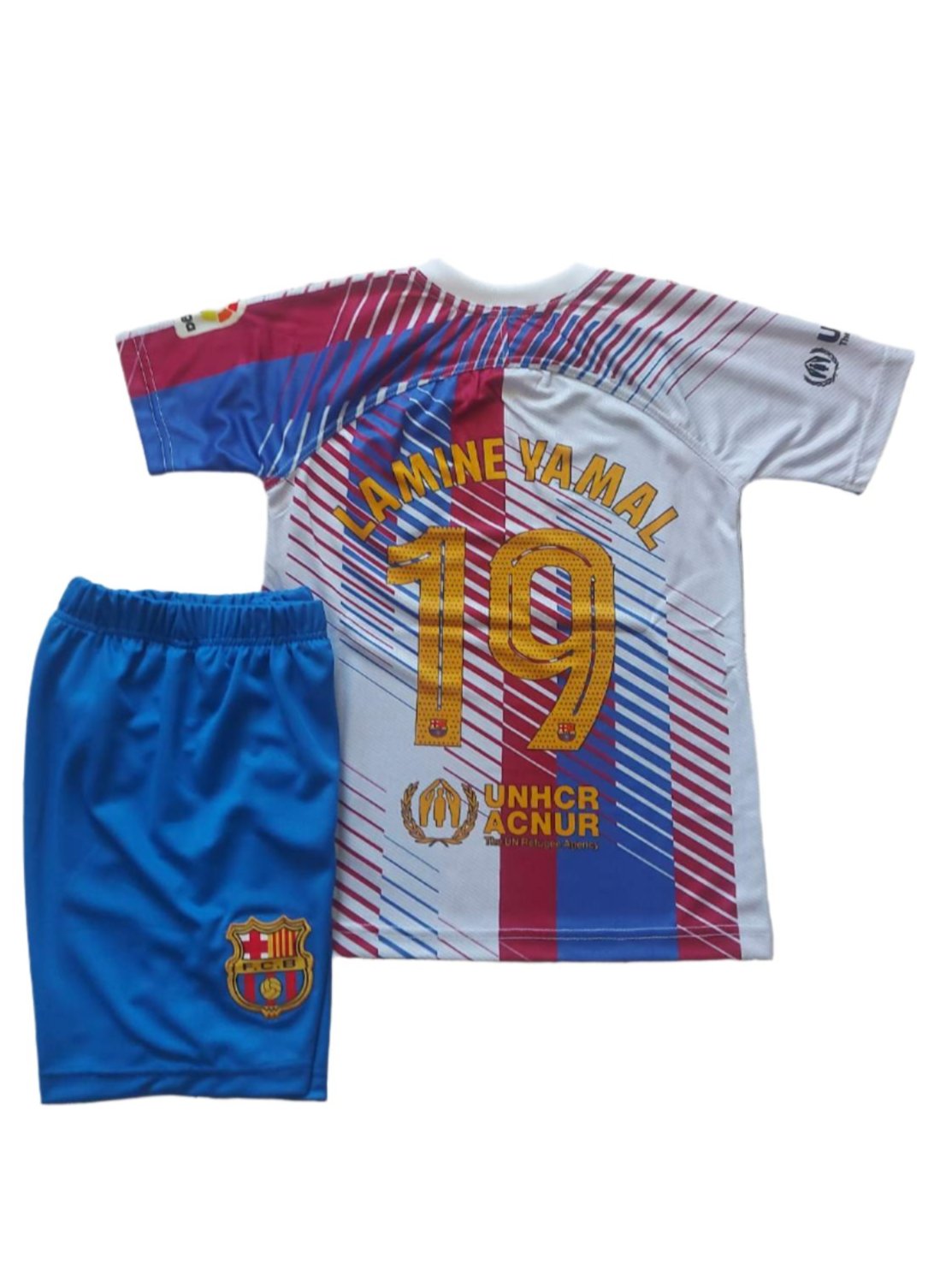 Детски спортен екип на Ламин Ямал 10Черен Барселона с Чорапи 25/26