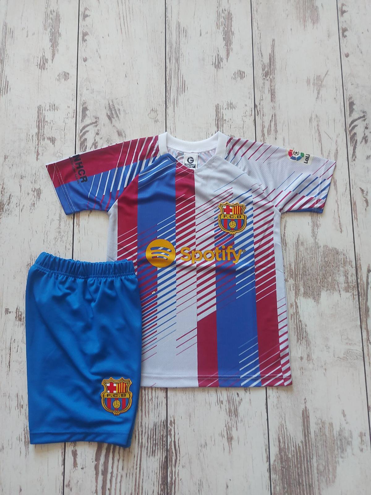 Детски спортен екип на Ламин Ямал 10Черен Барселона с Чорапи 25/26